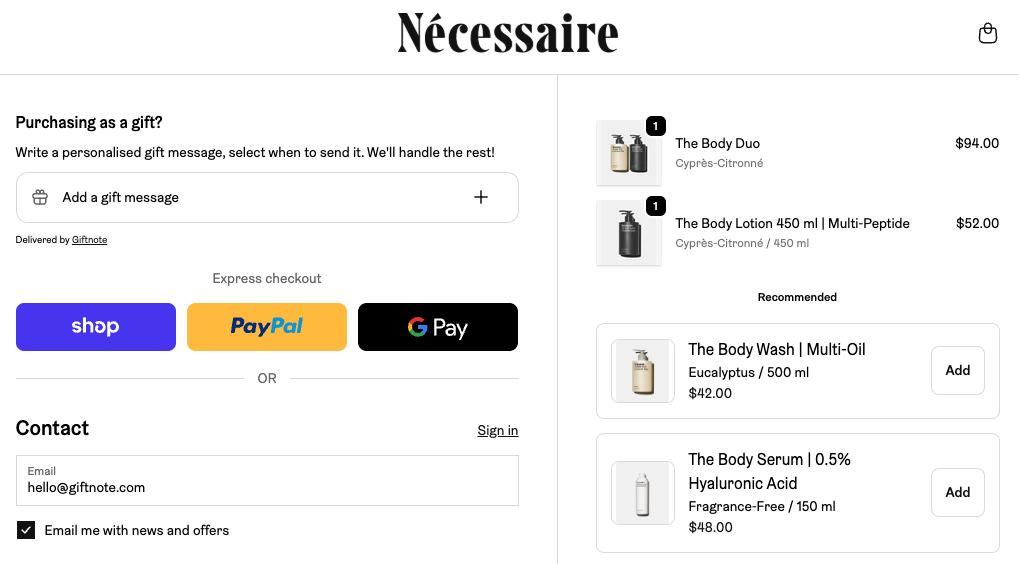 The Body Duo by Nécessaire