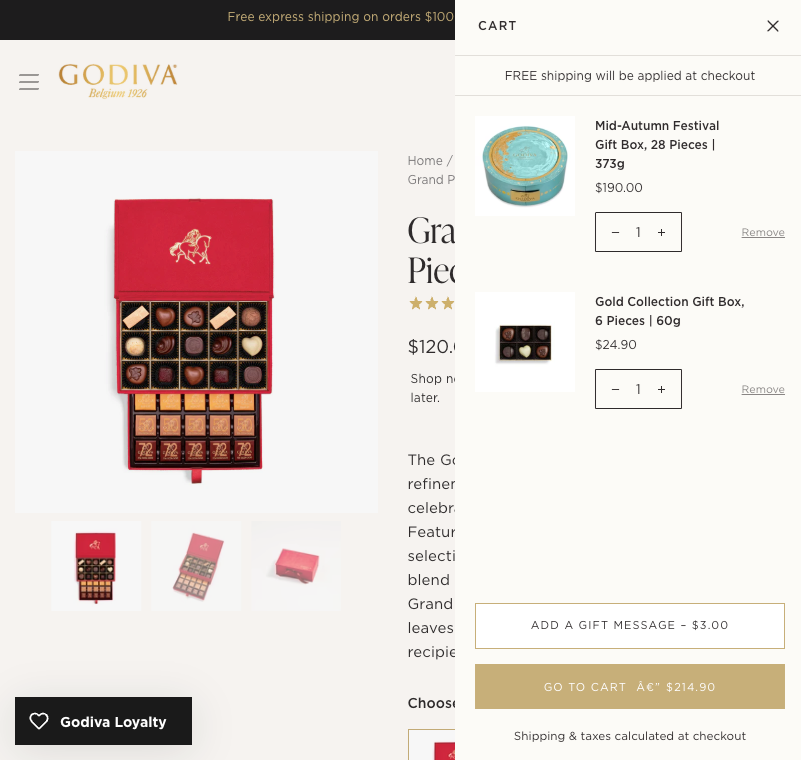 Godiva Grand Place Gift Box – 30-Piece Chocolate Collection